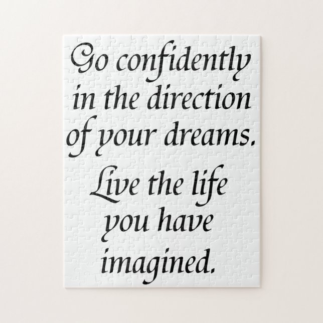 Go confidently promoaging life Quote Schwierigkeit Puzzle (Vertikal)