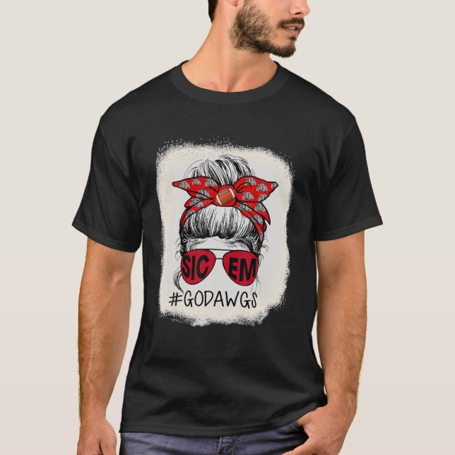 Go Dawgs SIC-EM Georgia Football Fans Sport Lover T-Shirt (Vorderseite)