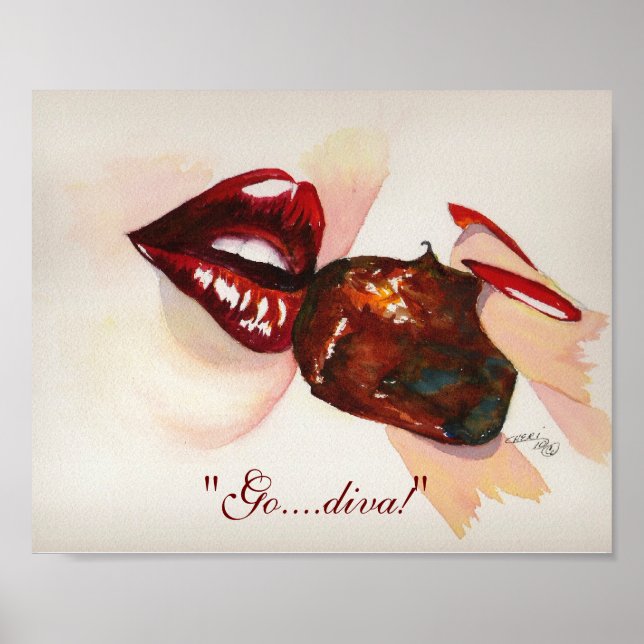 "Go....diva!" 8" x 10" Print Poster (Vorne)