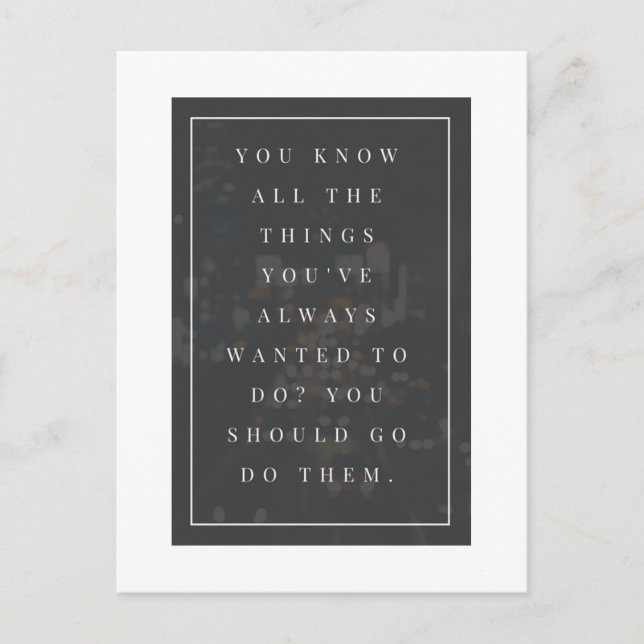 Go Do ihnen Postcard Postkarte (Vorderseite)