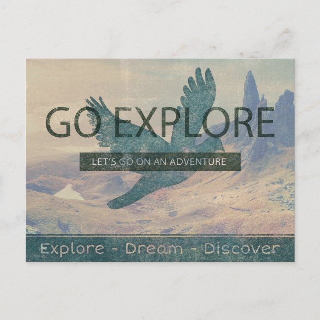 Go Explore Postkarte (Vorderseite)