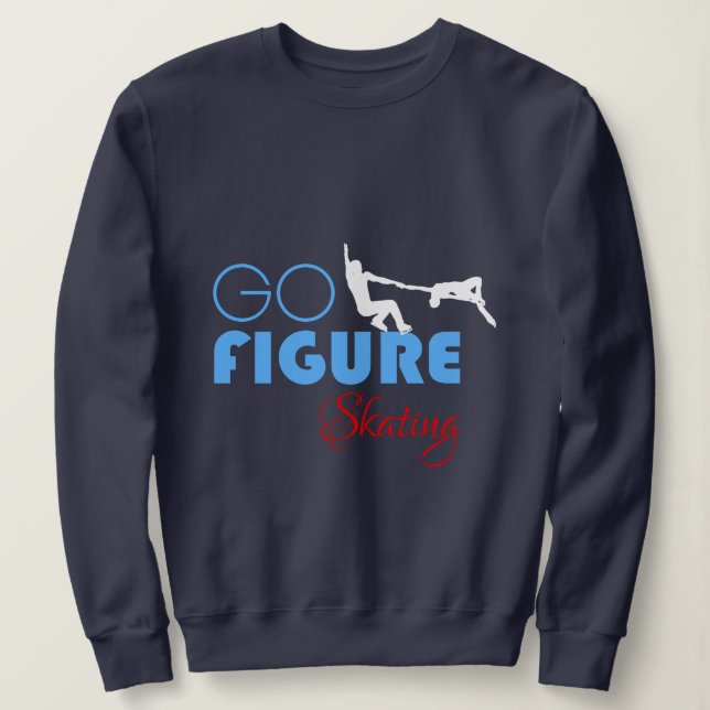 Go Figure Skaten lustig elegant Sweatshirt (Design vorne)