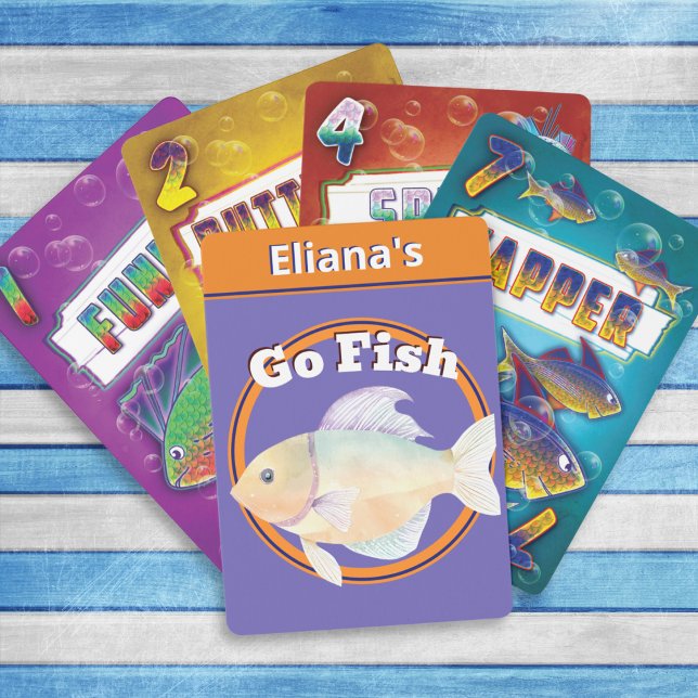 Go Fish Fun Bright Kids Children's Card Game Spielkarten (A 'Go Fish' card game for all the family to enjoy)