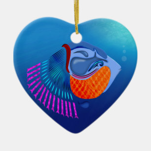 Go Fish Keramik Ornament
