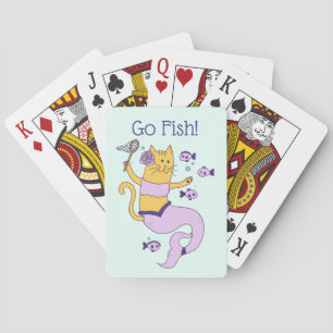 Go Fish Mermaid Cat Spielkarten