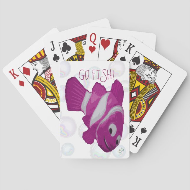 gO fIsH! (rosane) Spielkarten (Rückseite)