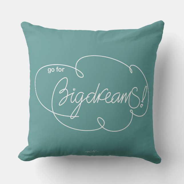 Go for BIG DREAMS - Bold Cloud S- W Kissen (Vorderseite)