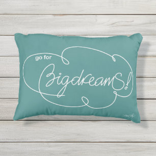 Go for BIG DREAMS - Bold Cloud S- W Kissen Für Draußen