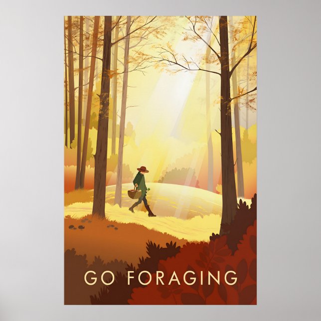 Go Foraging Travel Poster (Vorne)