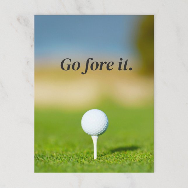 Go Fore It Golf Pub Motivierend Postkarte (Von Creator hochgeladen)