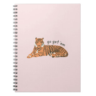 Go Get 'Em Tiger - Blush Notebook Notizblock