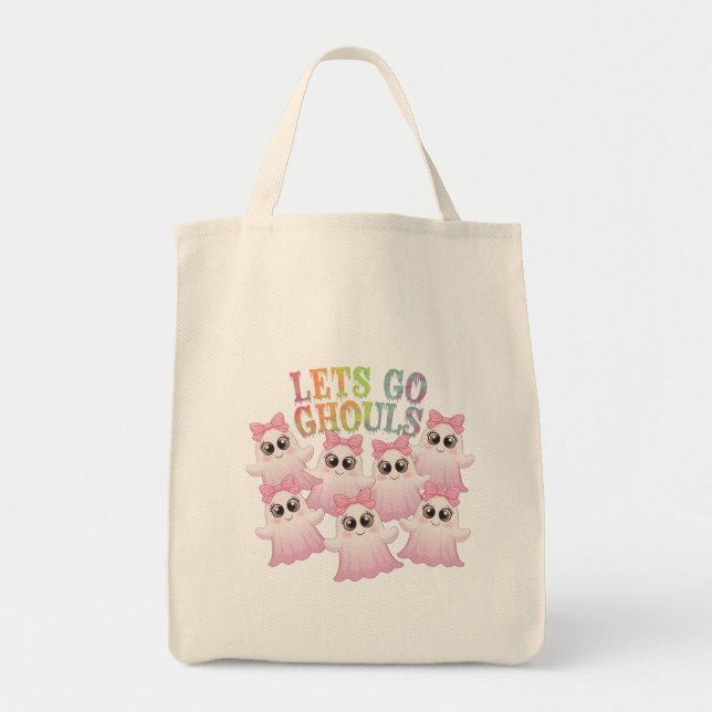 Go Ghouls lass - Niedlich & Funny Halloween Design Tragetasche (Vorne)