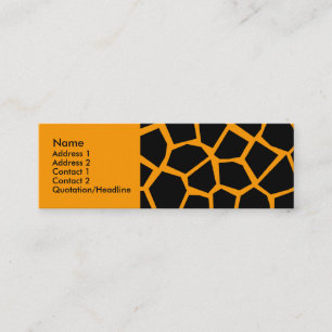 Go Giraffe - Orange Mini Visitenkarte
