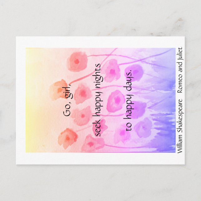 Go, Girl... (Romeo und Julia) Postkarte (Vorderseite)