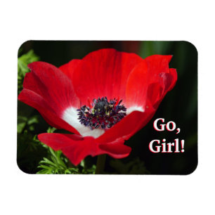 Go Girl Rose Blume Magnet