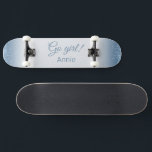 Go Girl! Skateboard im Glitzer-Stil<br><div class="desc">Skateboard im Glitzer-Blau-Stil</div>