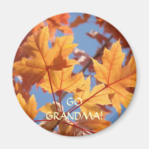 GO GRANDMA! Gift Magnete Herbst Blätter fallen Bäu