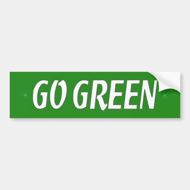 Go Green Autoaufkleber (Vorne)