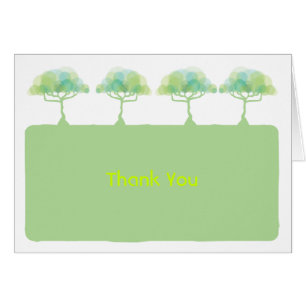 Go Green Bar Bat Mitzvah Danke Karte