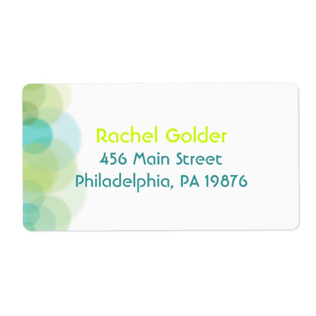 GO GREEN Bar Bat Mitzvah Einladung Label (Vorne)