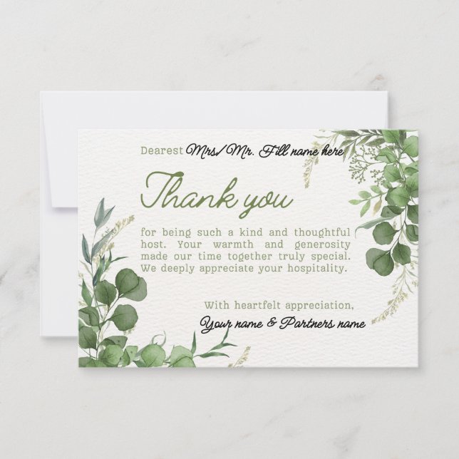 Go Green Dankeskarte (Vorderseite)