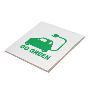 Go Green ~ Drive Electric Cars Fliese