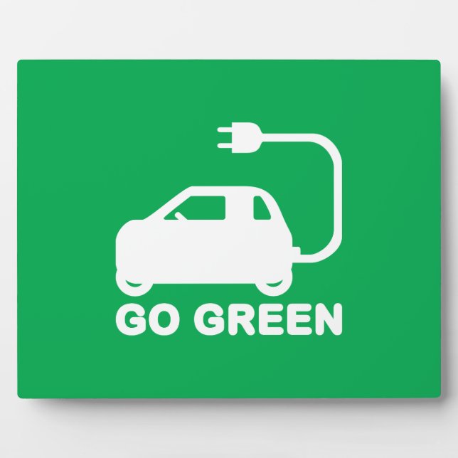 Go Green ~ Drive Electric Cars Fotoplatte (Vorderseite)