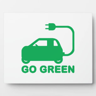 Go Green ~ Drive Electric Cars Fotoplatte