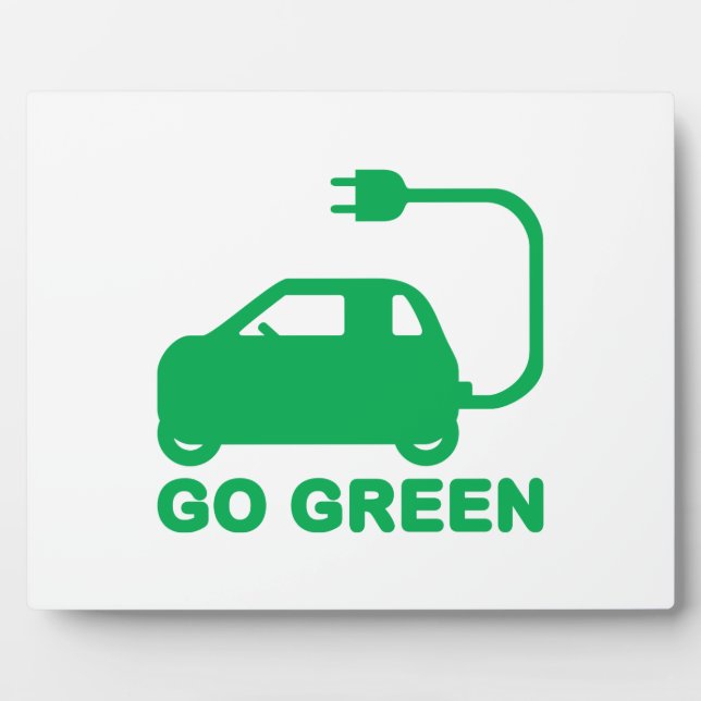 Go Green ~ Drive Electric Cars Fotoplatte (Vorderseite)