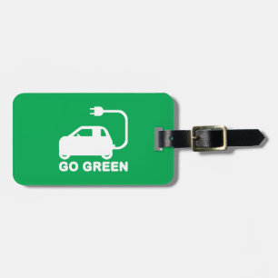 Go Green ~ Drive Electric Cars Gepäckanhänger