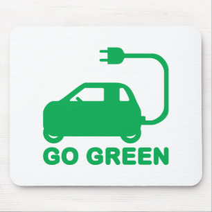 Go Green ~ Drive Electric Cars Mousepad