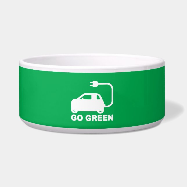 Go Green ~ Drive Electric Cars Napf (Vorderseite)