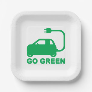 Go Green ~ Drive Electric Cars Pappteller