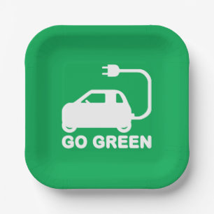 Go Green ~ Drive Electric Cars Pappteller