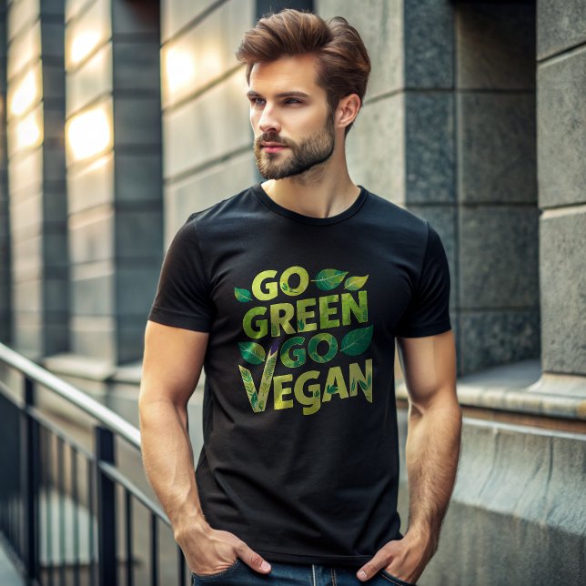 Go Green Go Vegan T - Shirt (Von Creator hochgeladen)
