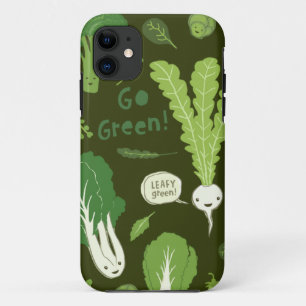 Go Green! (Grünes Blattgemüse!) Glückliche gesunde iPhone 11 Hülle