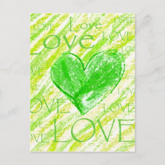Go Green Heart Postkarte
