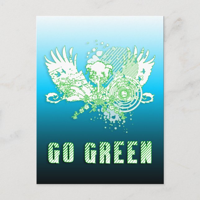 go green : hi-fi tree postkarte (Vorderseite)