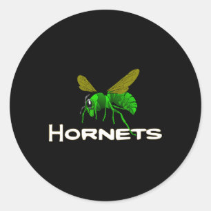 Go Green Hornets Footbyll Bysebyll Bysketbyll Chef Runder Aufkleber