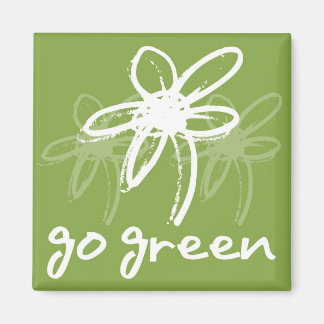 Go Green - Magnet