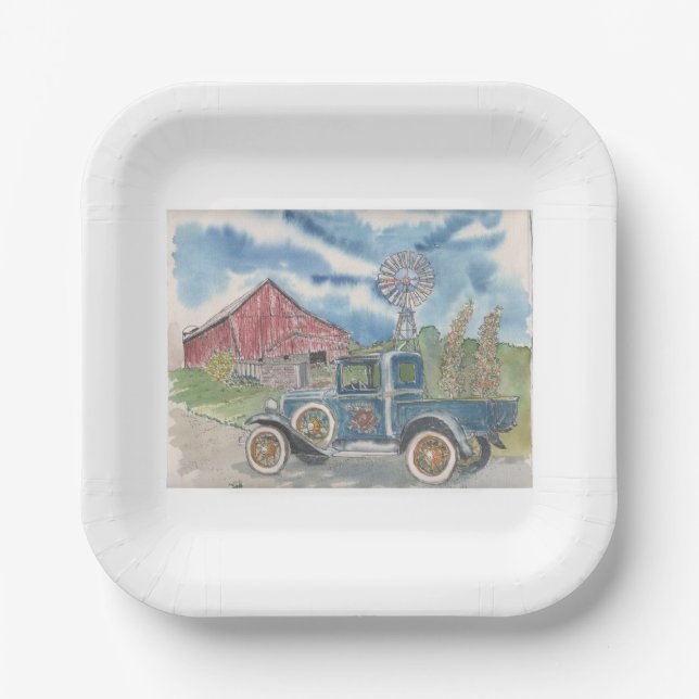 Go Green Pappteller (Vorderseite)