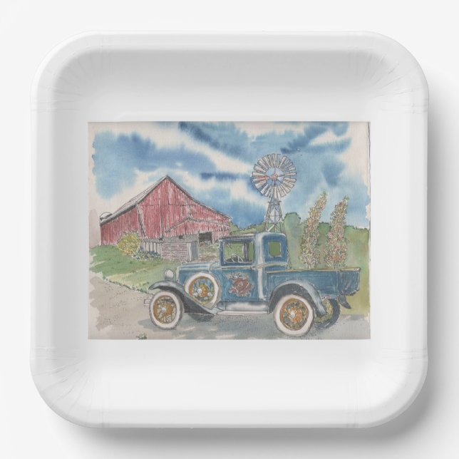 Go Green Pappteller (Vorderseite)