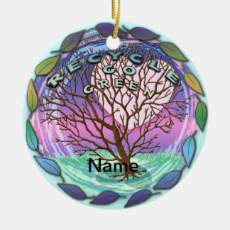 Go Green Recycle Schmuck Keramik Ornament