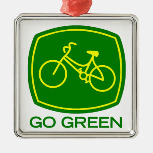 Go Green Silbernes Ornament