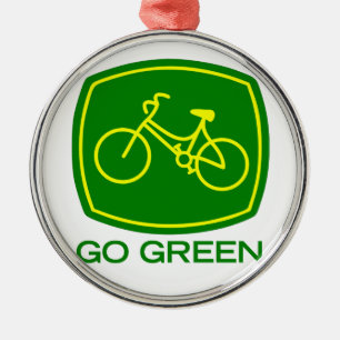 Go Green Silbernes Ornament