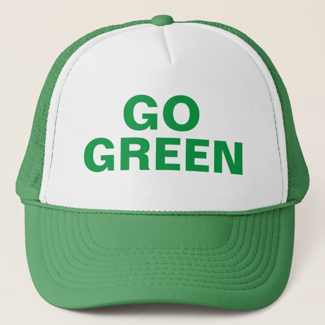 Go Green Trucker Hat Truckerkappe (Vorderseite)