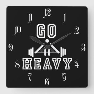 Go heavy quadratische wanduhr