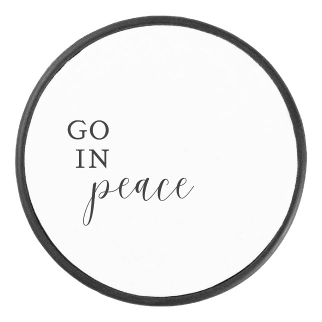 Go in Peace Hockey Puck (Vorderseite)