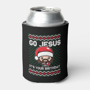 Go Jesus Birthday Team Jesus Weihnachten Funny Dosenkühler