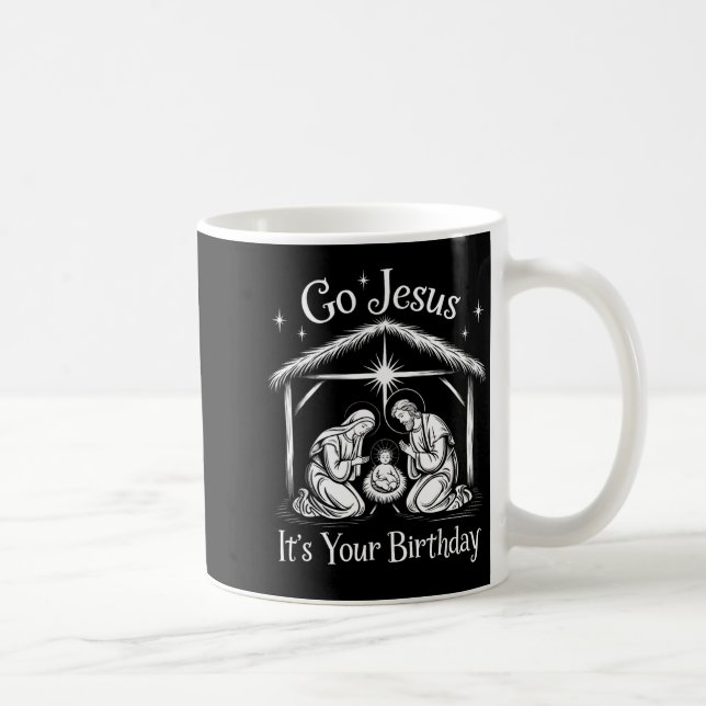 Go Jesus It's Your Birthday Christmas Christian Me Kaffeetasse (Rechts)
